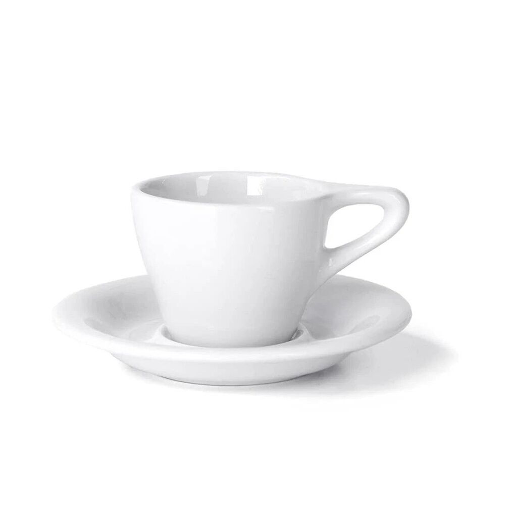 USED NotNeutral Lino Porcelain 3oz Espresso Cups‎ Saucers Set (2 Cups +2 Plates)